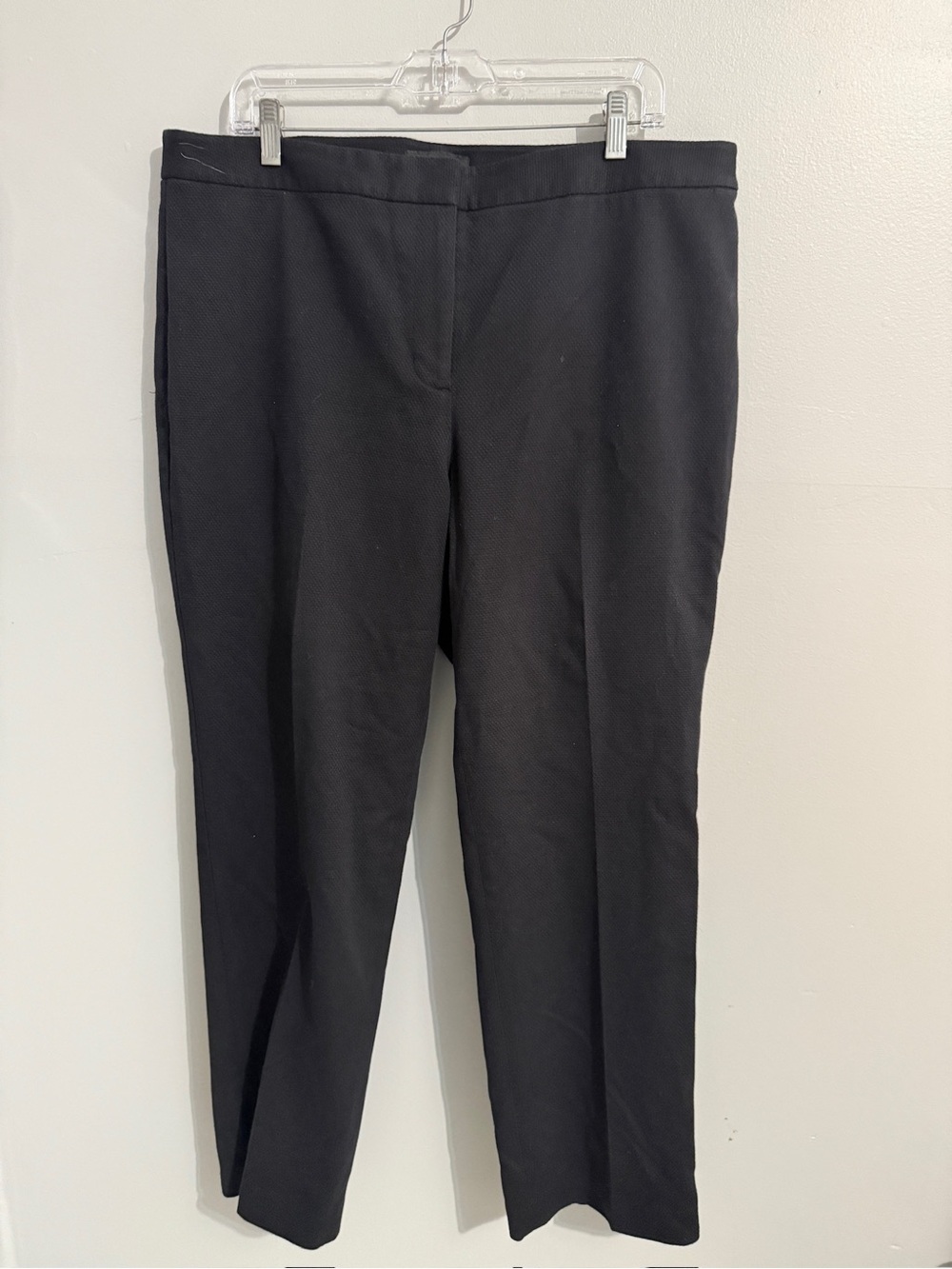 Talbots Pants Womens 16 Straight Leg Tapered Textured Design Career Work Office